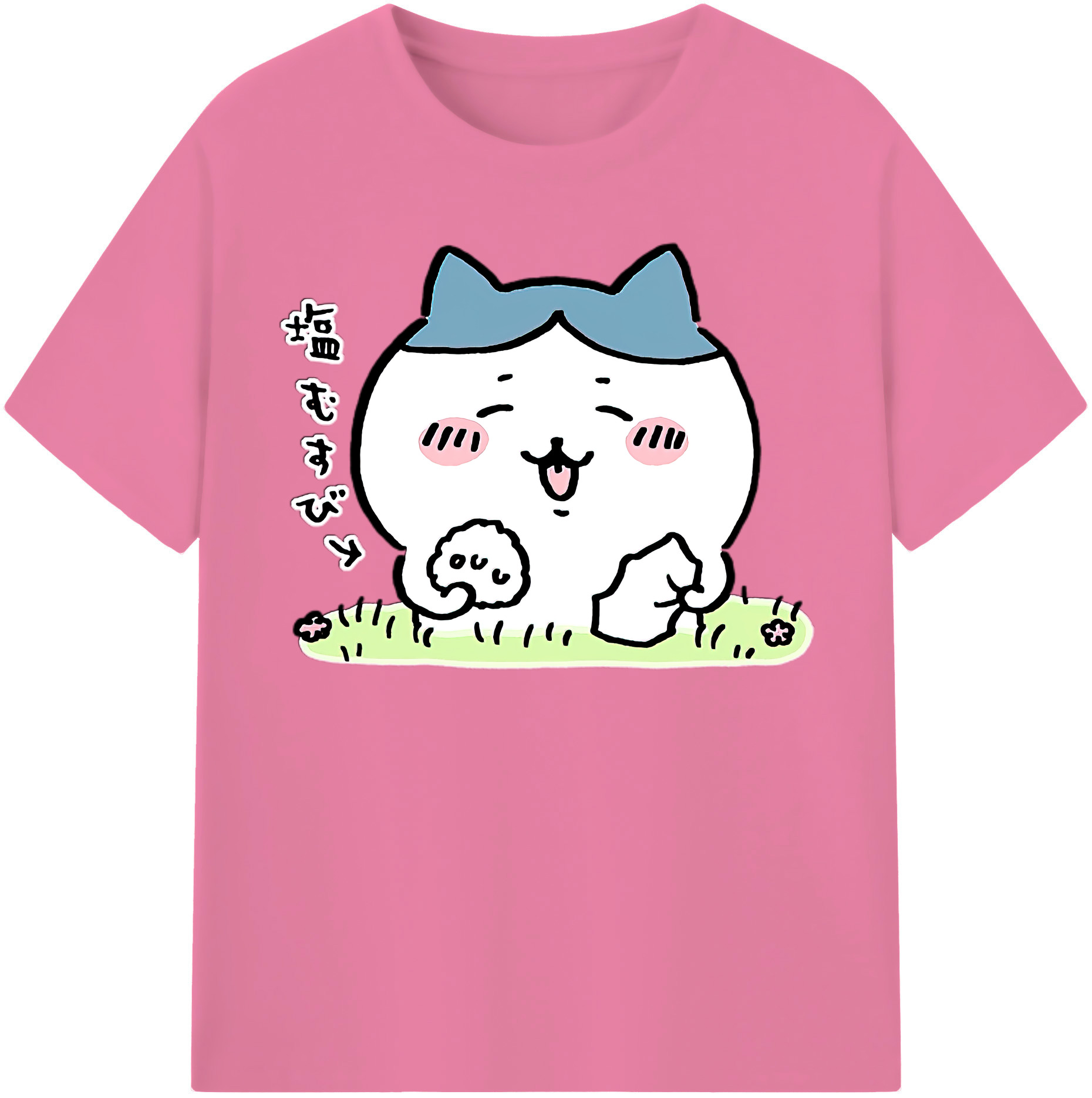 （画像用） ちいかわ ハチワレ Chii-kawa hachiware 綿100％半袖Tシャツ（フロントプリント）